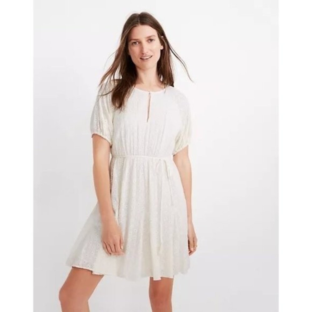Madewell Eyelet Tassel-Tie Mini Dress NEW Size 6